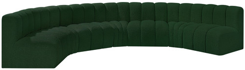 Arc - Boucle Fabric 7 Piece U-Shaped Modular Sofa