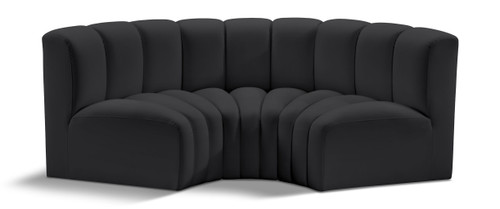 Arc - Faux Leather 3 Piece Modular U-Shaped Sofa