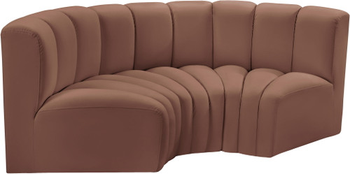 Arc - Faux Leather 3 Piece Modular U-Shaped Sofa