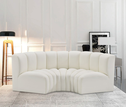 Arc - Faux Leather 3 Piece Modular U-Shaped Sofa