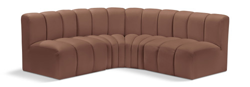 Arc - Faux Leather 4 Piece Corner Modular Sofa