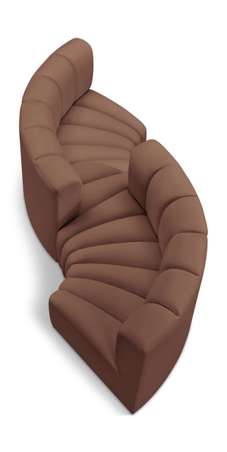 Arc - Faux Leather 4 Piece Curved Modular Sofa