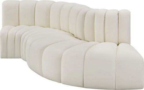 Arc - Faux Leather 4 Piece L-Shaped Modular Sofa