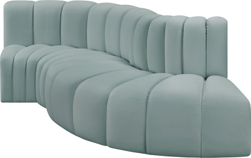 Arc - Faux Leather 4 Piece L-Shaped Modular Sofa