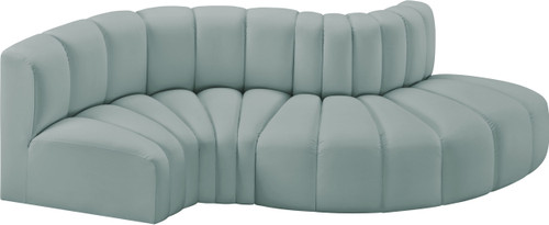 Arc - Faux Leather 4 Piece L-Shaped Modular Sofa