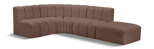 Arc - Faux Leather 5 Piece Corner Modular Sofa