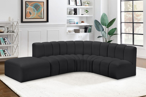 Arc - Faux Leather 5 Piece Corner Modular Sofa