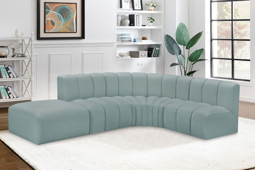 Arc - Faux Leather 5 Piece Corner Modular Sofa