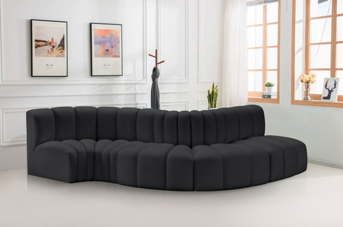 Arc - Faux Leather 5 Piece Modular Sofa