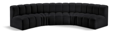 Arc - Faux Leather 5 Piece U-Shaped Modular Sofa