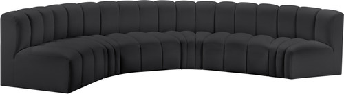 Arc - Faux Leather 6 Piece U-Shaped Modular Sofa