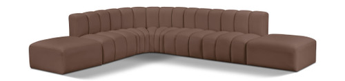 Arc - Faux Leather 7 Piece Corner Modular Sofa