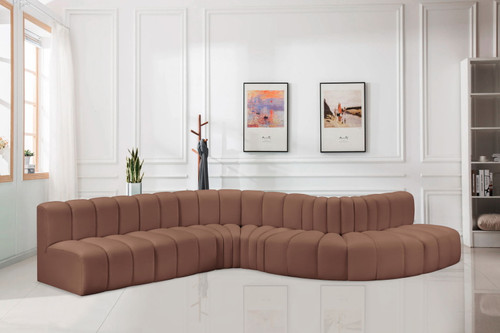 Arc - Faux Leather 7 Piece Modular Sofa