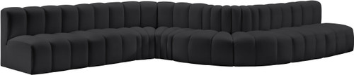 Arc - Faux Leather 8 Piece Curved Modular Sofa