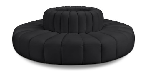 Arc - Faux Leather 8 Piece Round Modular Sofa