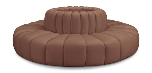 Arc - Faux Leather 8 Piece Round Modular Sofa