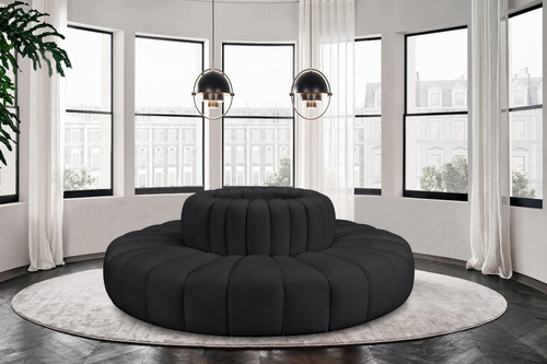 Arc - Faux Leather 8 Piece Round Modular Sofa