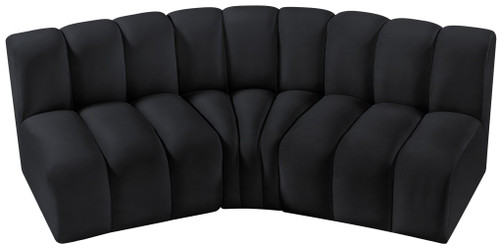 Arc - Velvet 3 Piece Modular Corner Sofa
