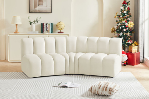 Arc - Velvet 3 Piece Modular Corner Sofa