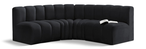 Arc - Velvet 4 Piece Corner Modular Sofa