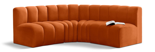 Arc - Velvet 4 Piece Corner Modular Sofa