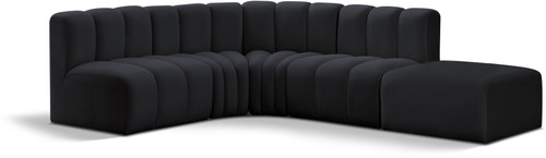 Arc - Velvet 5 Piece Corner Modular Sofa