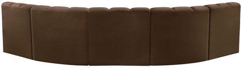 Arc - Velvet 5 Piece U-Shaped Modular Sofa
