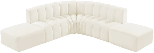Arc - Velvet 6 Piece Corner Modular Sofa