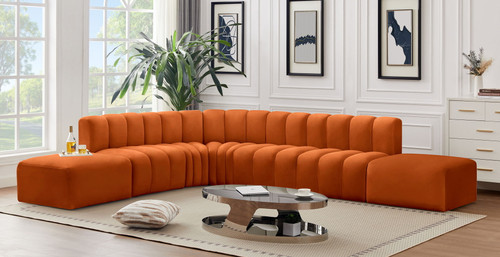 Arc - Velvet 7 Piece Corner Modular Sofa