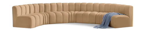 Arc - Velvet 7 Piece U-Shaped Modular Sofa