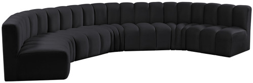 Arc - Velvet 7 Piece U-Shaped Modular Sofa