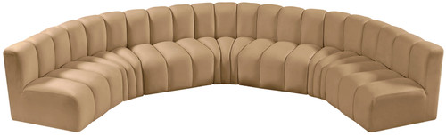 Arc - Velvet 7 Piece U-Shaped Modular Sofa