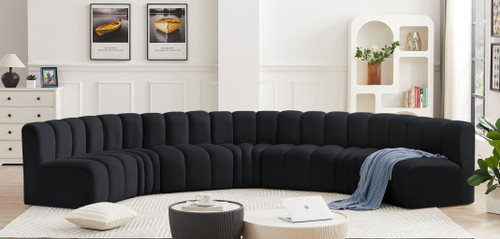 Arc - Velvet 7 Piece U-Shaped Modular Sofa