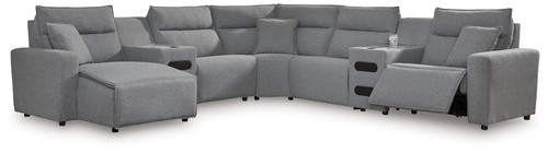 Modmax II - Reclining Sectional - Salt And Pepper