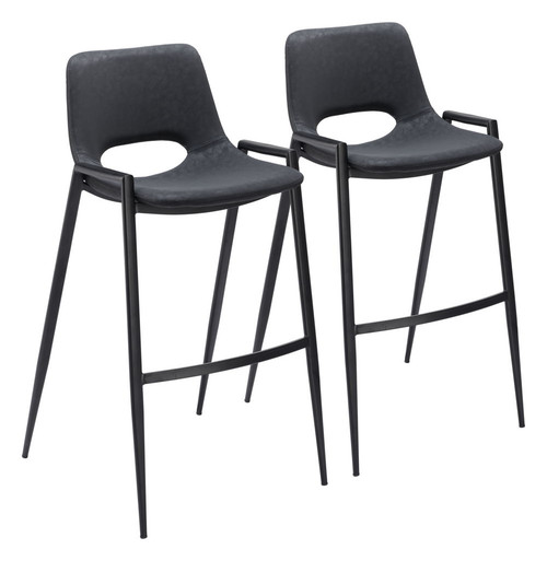 Desi - Bar Chair With Black Legs (Set of 2)