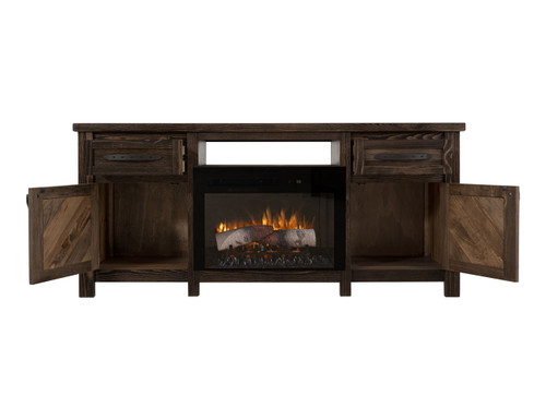 Dutton - TV Stand For Electric Fireplace - Rookwood Brown