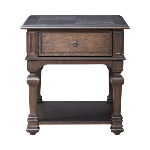 Provence Park - Drawer End Table - Brown