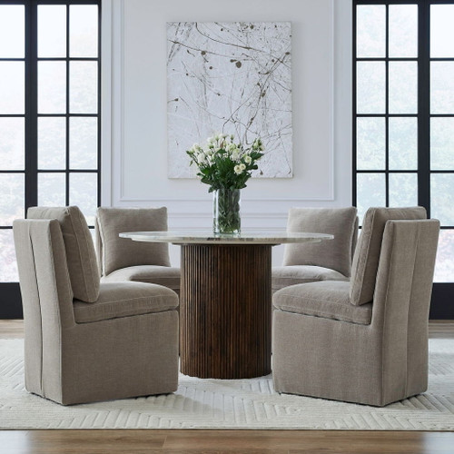 Accent Dining - Accent Dining Chair With Casters