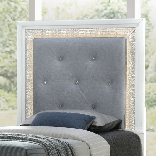 Reflections - Upholstered Panel Headboard With Lights