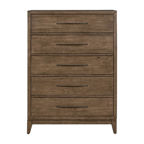 Shaker Lakes - 5 Drawer Chest - Harvest Brown