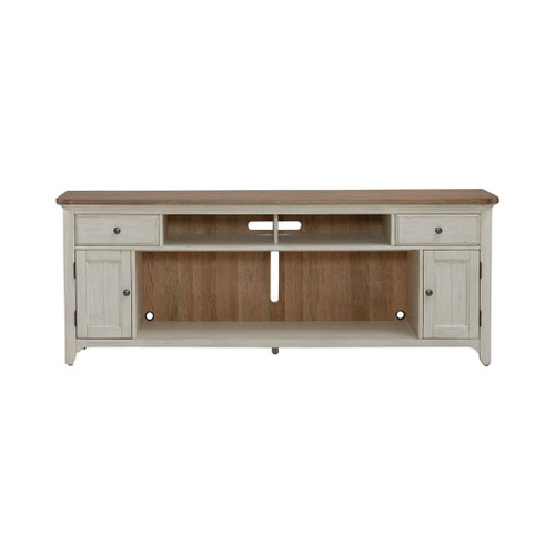 Fireplace TV Consoles - 80" Fireplace TV Console - Brown