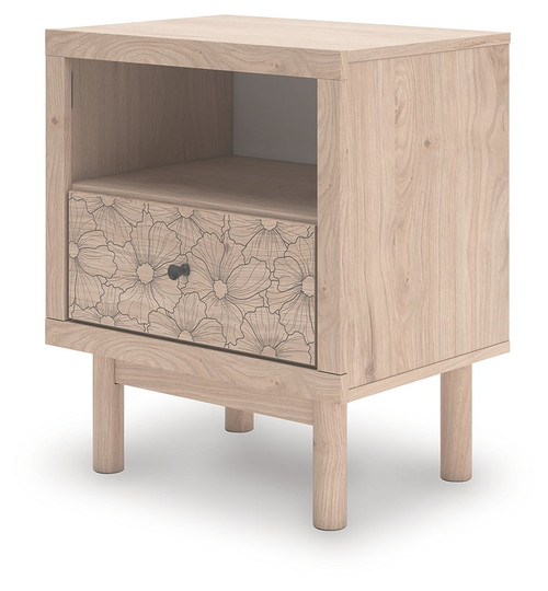 Arloster - Tan - One Drawer Night Stand