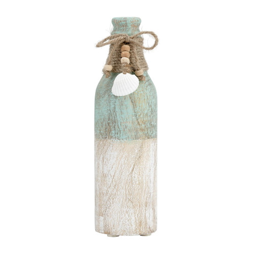 Wood 10" Tri-Colored Bottle - Multi