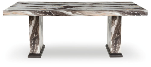 Jeshina - Dark Brown / Beige - Dining Table