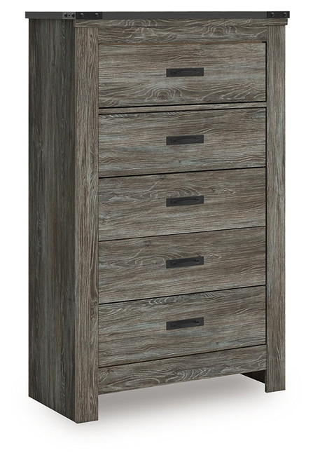 Frandern - Gray - Five Drawer Chest
