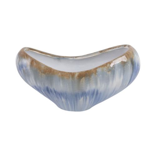 Medford Ceramic Bowl - Light Blue / White