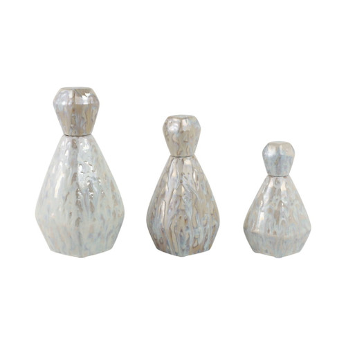 9" / 11" / 13" Tacoma Ceramic Bottles (Set of 3) - Gray
