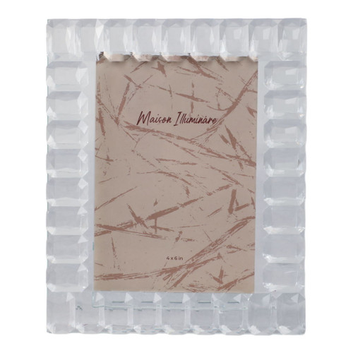 4"x6" Beveled Edge Crystal Photo Frame - Clear