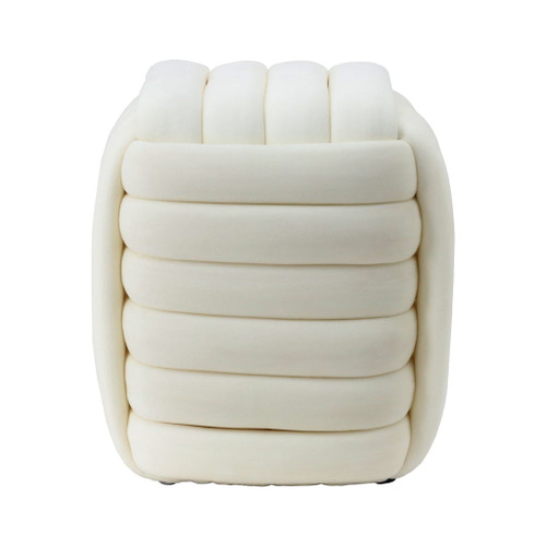 Machar Velvet Knot Stool - Cream