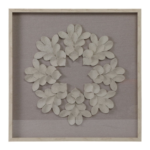 Clairvux Dimensional Leaf Shadowbox Art - Gray